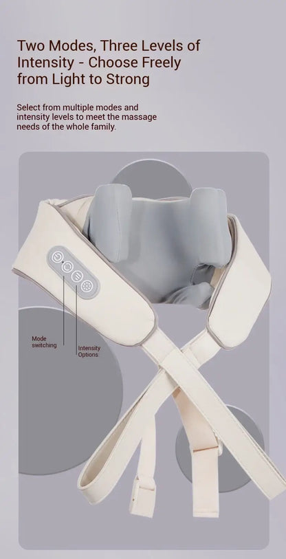 Electric Neck & Shoulder Massager – Shiatsu Kneading & Heat