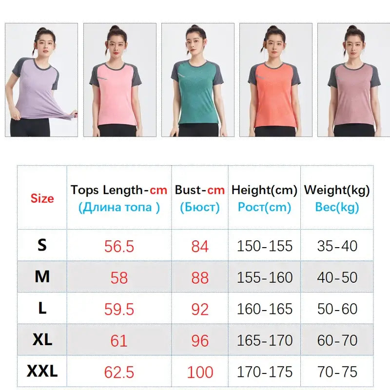 Women's Quick-Dry Yoga Shirt – Lightweight Sport Tee