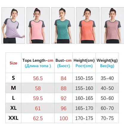 Women's Quick-Dry Yoga Shirt – Lightweight Sport Tee