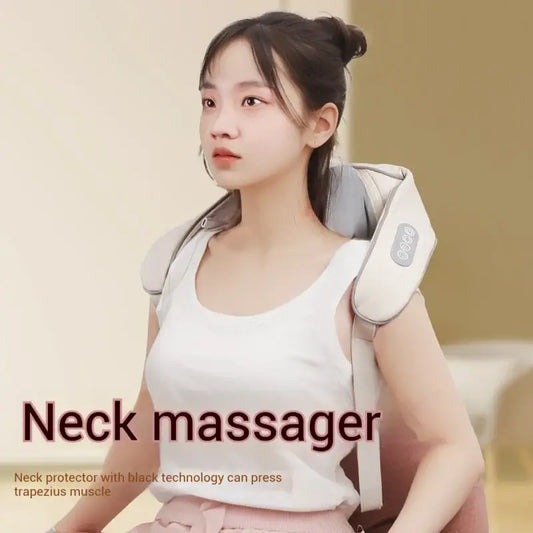 Electric Neck & Shoulder Massager – Shiatsu Kneading & Heat
