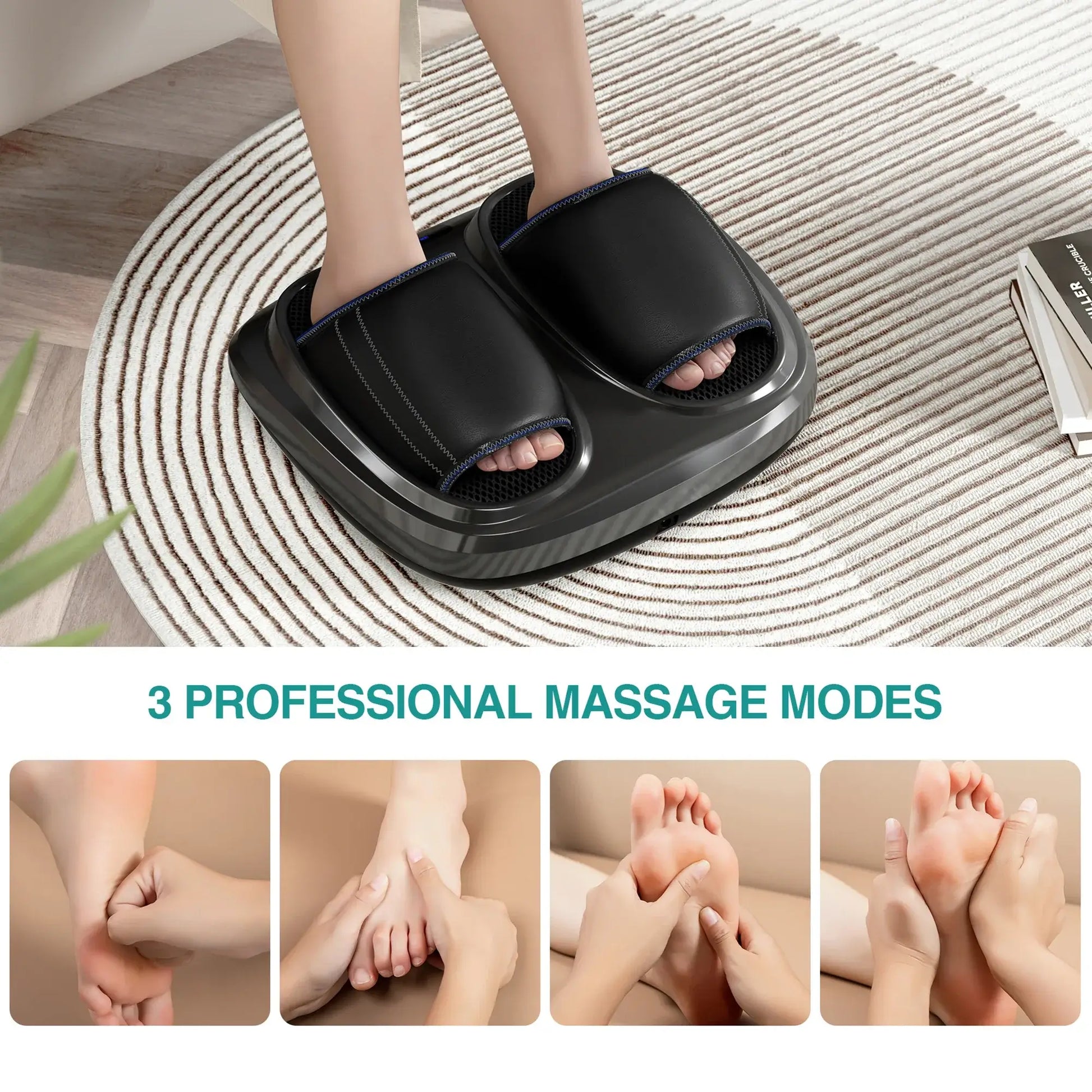 Foot Massager with Heat – Kneading & Rolling Therapy for Feet