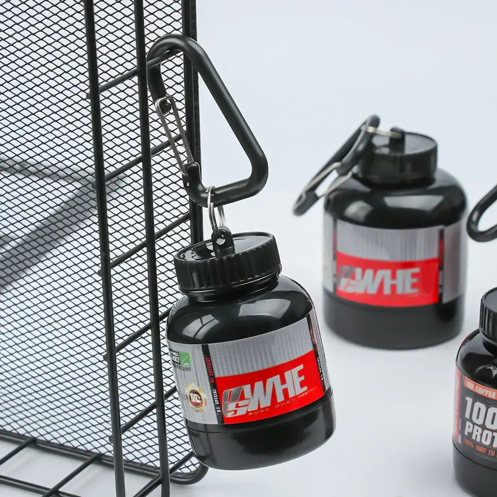 Mini Portable Protein Bottle with Keychain – Health Funnel & Holder