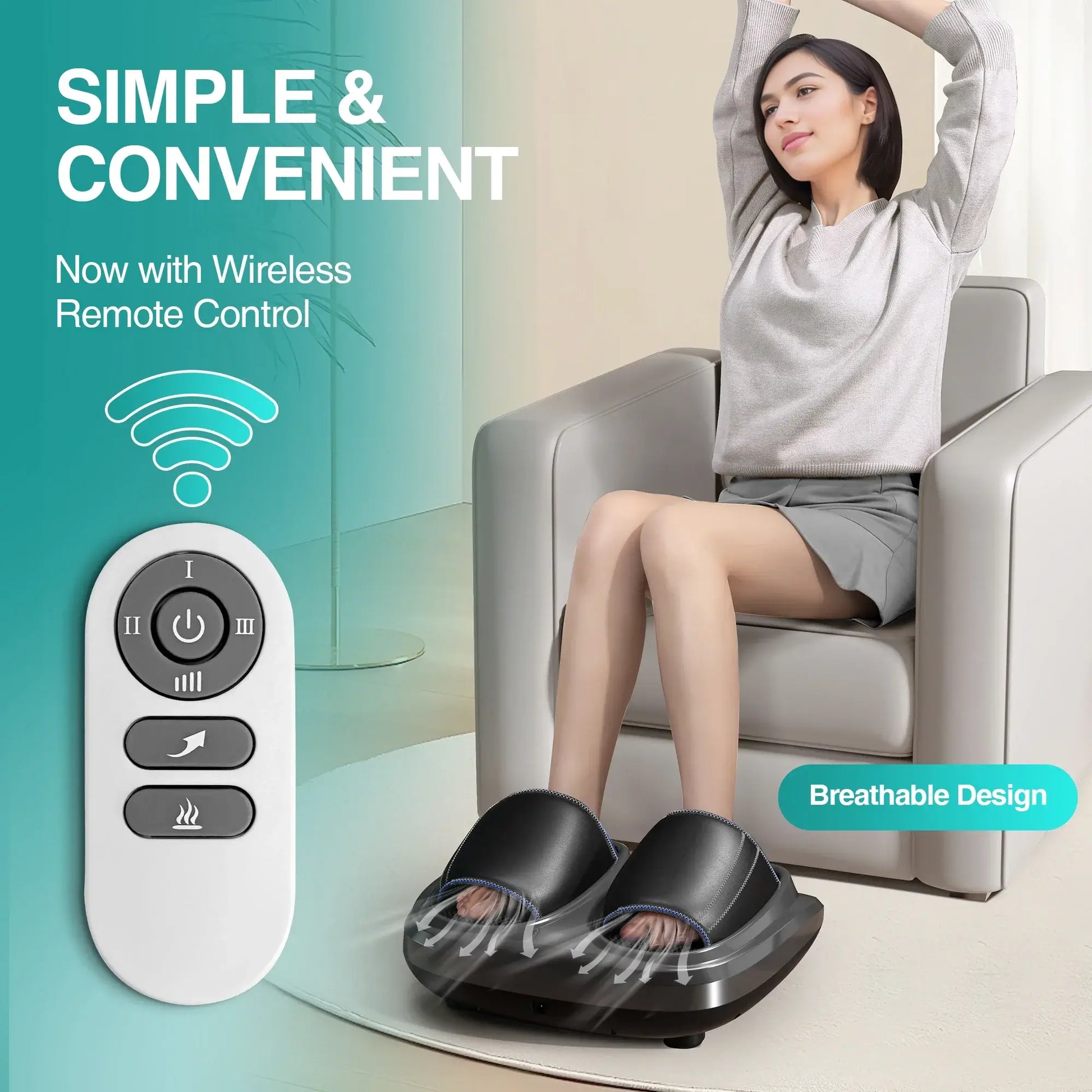 Foot Massager with Heat – Kneading & Rolling Therapy for Feet