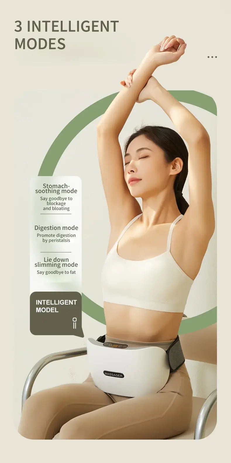 Automatic Abdominal Massager – Bian Stone Belly Rub Tool