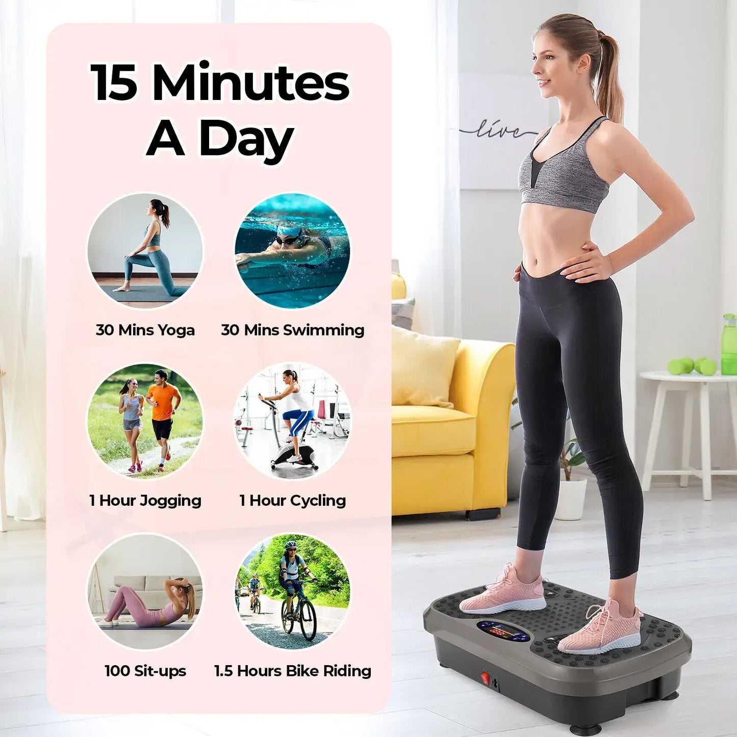 Vibration Plate Machine – Full Body Workout & Lymphatic Drainage