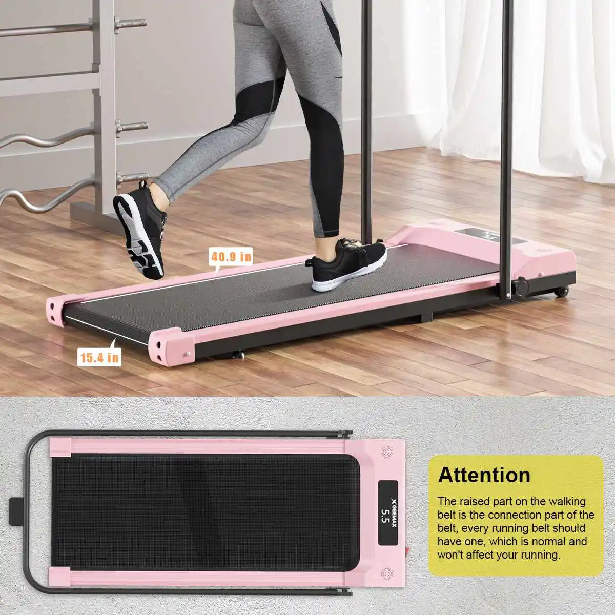 Electric Treadmill – Foldable with Bluetooth & Built-In Speakers
