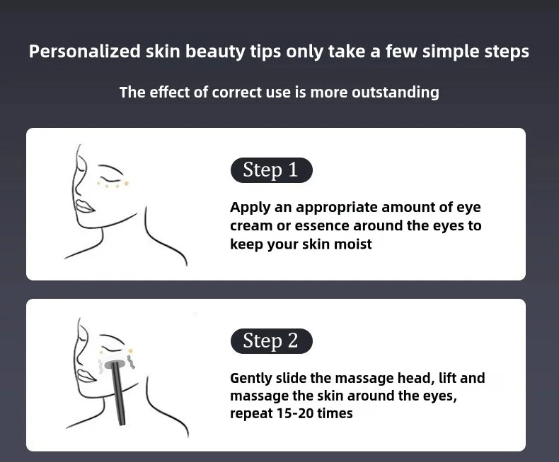 Eye Beauty Device With Long-Lasting Battery – 6-in-1 Multifunctional Eye Massager &amp; Brightening Tool