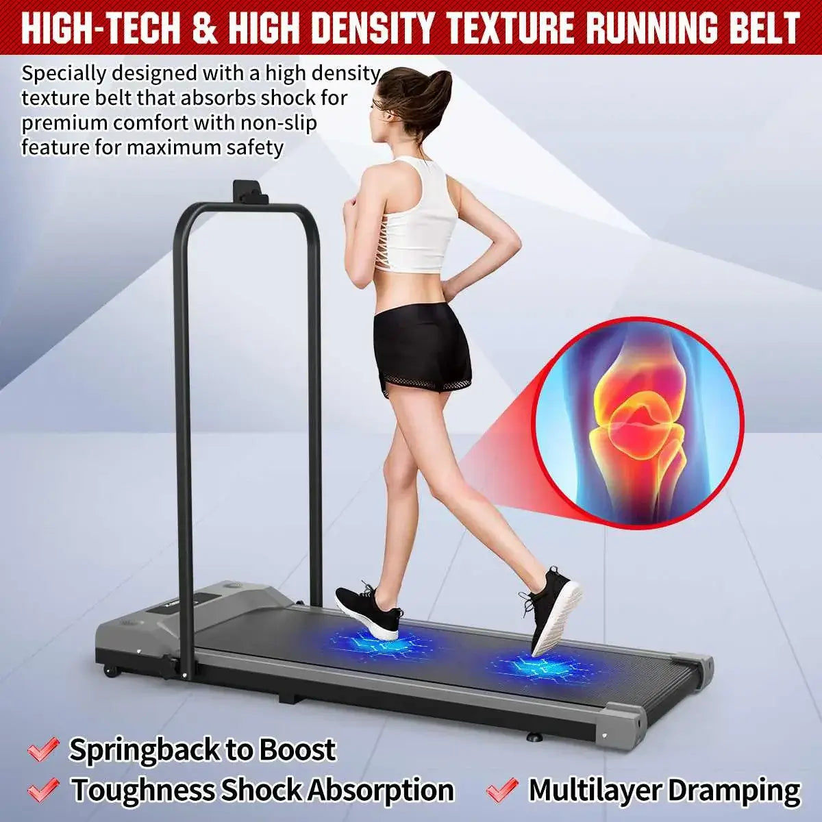 Electric Treadmill – Foldable with Bluetooth & Built-In Speakers
