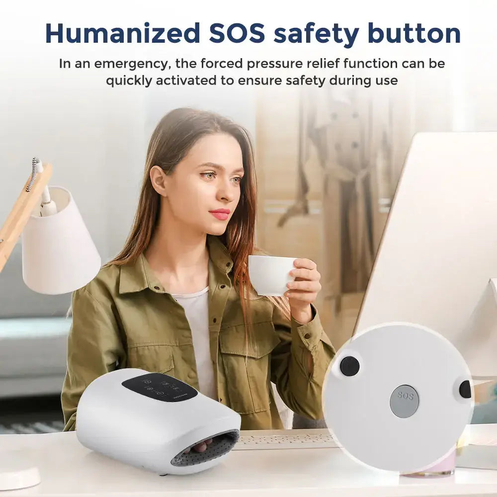 Electric Hand Massager – Heat & Air Compression Therapy