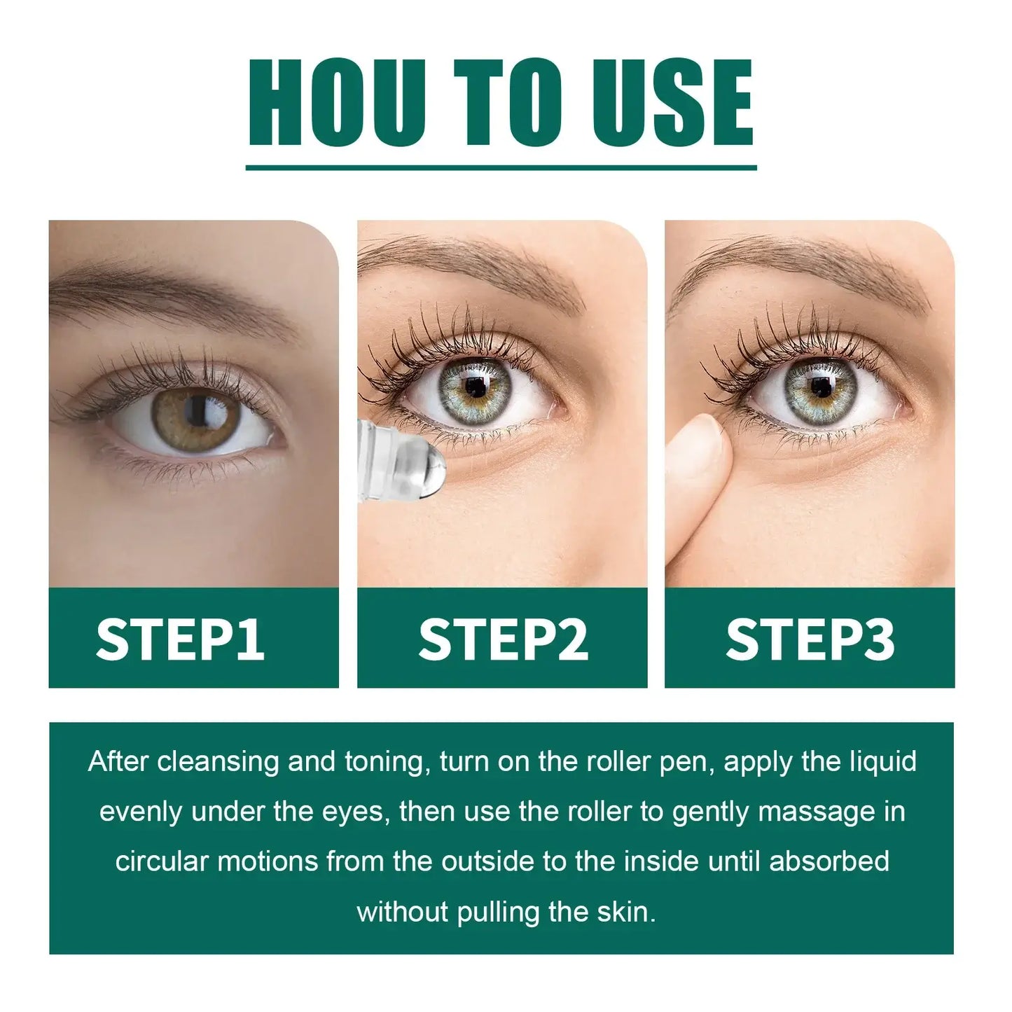 Vision-Enhance Eye Serum Roller – Reduce Dark Circles & Puffiness