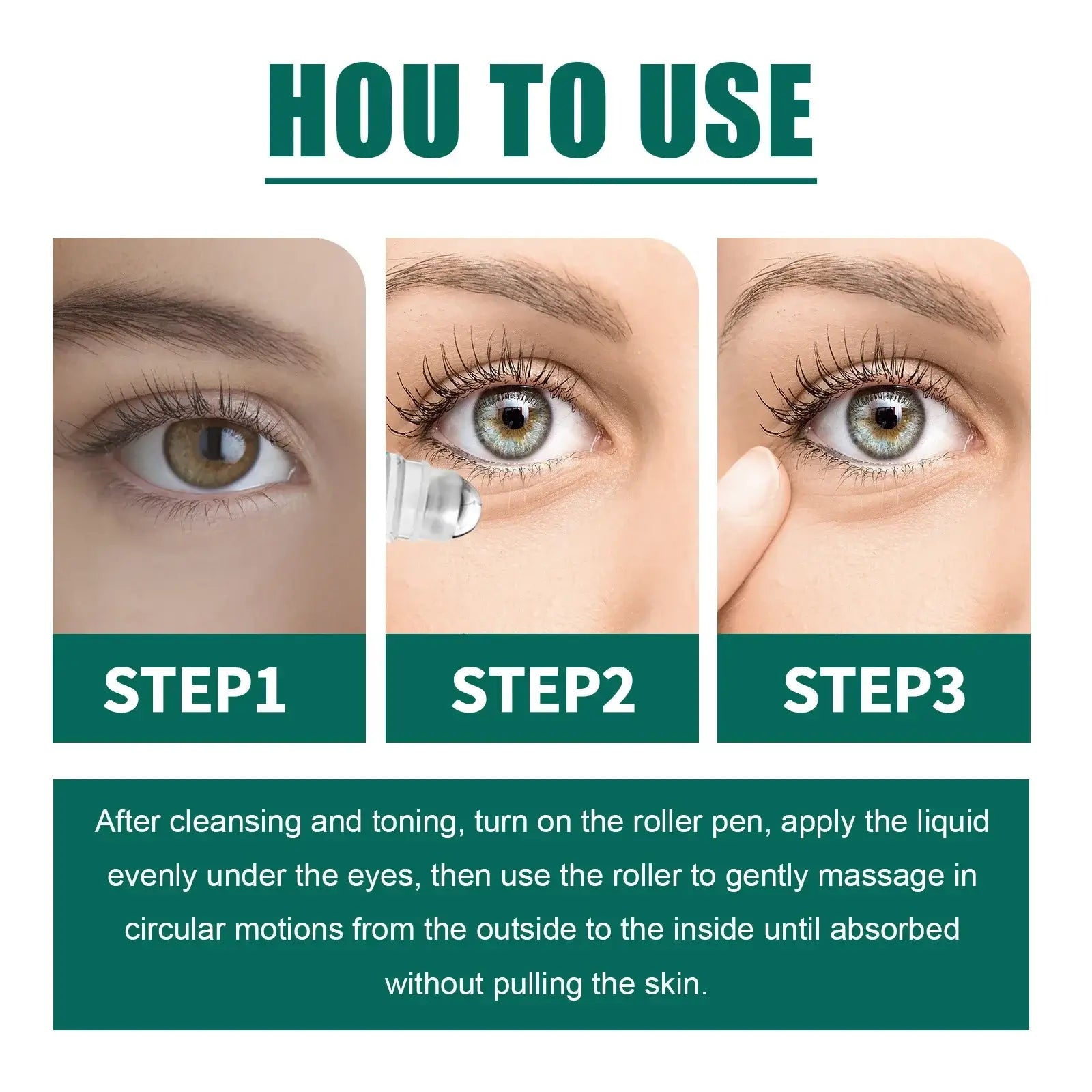 Vision-Enhance Eye Serum Roller – Reduce Dark Circles & Puffiness