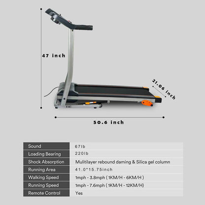 Folding Treadmill with LCD – Walking & Running Cardio Machine