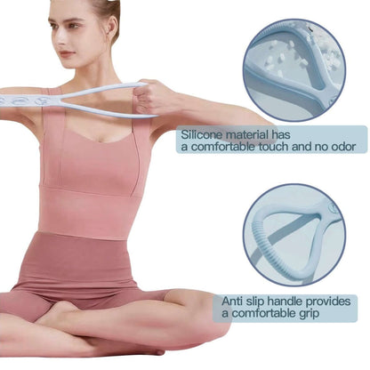 8-Character Silicone Yoga Bands Set – Light, Medium & Heavy